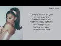 Ariana Grande-obvious (Lyrics-Letra)