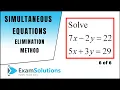 Simultaneous Equations - Elimination method