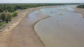 Downtown Midland under water after dam failure empties lake