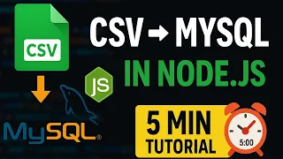 Import CSV to MySQL Using Node js in 5 Mins