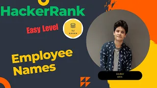 Employee Names HackerRank Problems HackerRank Solution Easy Simple Solution SQL