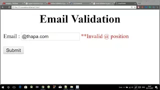 Email validation in Javascript in Hindi 2018 with source code