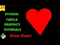 Draw Heart Shape in Python Turtle Python Turtle Graphics Tutorial python turtle tutorial