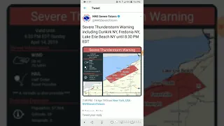 Dunkirk New York Severe Thunderstorm April 14th 2019