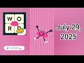 WordBrain Summer Event July 29 2025 - All Parts Full Gameplay Solutions