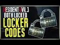 BOTH LOCKER CODES - SECOND FLOOR LOCKER SHOWER ROOM AND 3RD FLOOR CORRIDOR