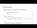 Comments - Java Programming