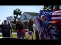 The opposite side of the protest