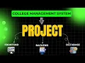Java Project College Management System Frontend Backend Database java swing