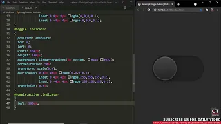 CSS Javascript Toggle Button Dark and Light Mode