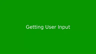 Chapter 3 Getting User Input in Java