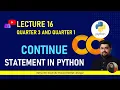 continue statement in python in urdu 2024