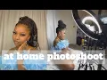 glamour shot inspired at HOME PHOTOSHOOT using iPhone DIY at home birt ay photoshoot