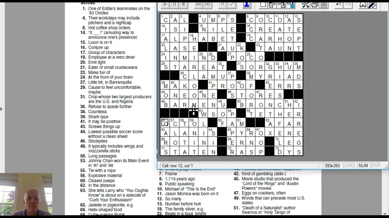A Puzzle with Character - Matt Gaffney, week 4
