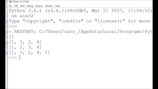 Creating a list removing and adding items sorting list in Python