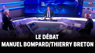 Le débat Manuel Bompard/Thierry Breton sur LCI avec Darius Rochebin