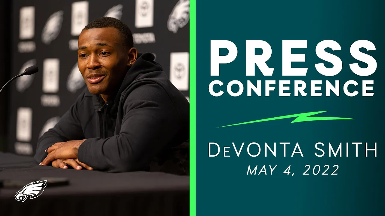 DeVonta Smith Reveals the Eagles' Best Hooper | Philadelphia Eagles Press Conference