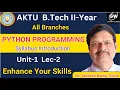 Python Programming I Unit-1 I Lec-2 by Sandeep Sir
