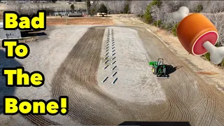 Huge Gravel Parking Lot Renovation ABI TR3 Compact Tractor Attachment