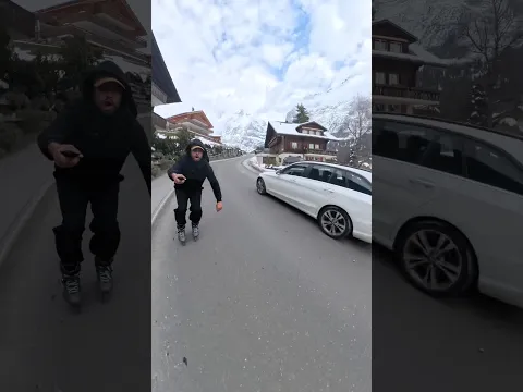مغامرة سكيت في سويسرا وقعت بالاخر😱