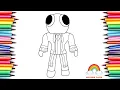 ROBLOX Rainbow Friends How to color Red from Rainbow Friends Coloring pages