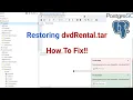 How To Fix Restore Error In Pgadmin 4 dvdrental tar Postgresql