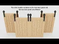 Mini bypass sliding barn door hardware kit for 4 doors
