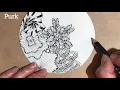 Zendala with Ink Zentangle