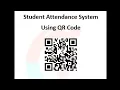 How To QR code attendance system works