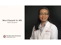 Meet Elizabeth Yu MD Spine Surgeon at Ohio State