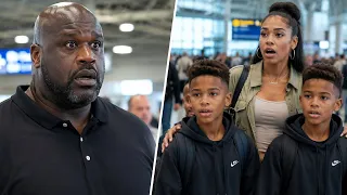 Shaquille O Neal Freezes When He Sees His Ex Wife at Airport With Twins Who Look Just Like Him