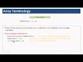 1D Lesson 4 Using Square Brackets in Arrays 2022