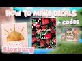 How to MAKE custom Roblox Decals for Bloxburg or Roville decal codes Canva
