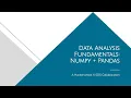 Hackerschool AY S 1 Data Analysis Fundamentals Numpy Pandas