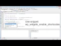 How to use shortcodes in WordPress widgets