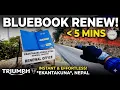 Renewing My Bike Bluebook Triumph Scrambler 400X Kathmandu Process Cost Tips