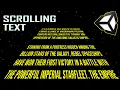 Star Wars style scrolling text in Unity