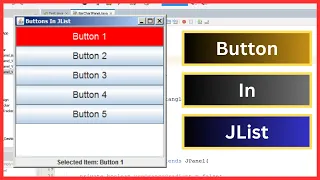 Java - How To Create a JList with Buttons In Java NetBeans With Source Code