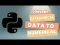 Convert Categorical Data to Numerical Data Data Preprocessing in Machine Learning