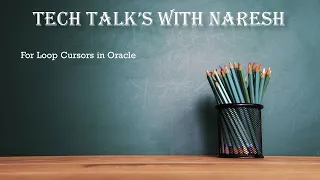 For Loop Cursors in Oracle