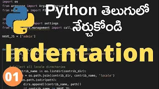 Python indentation explained Python Programming Language Tutorial in Telugu Day