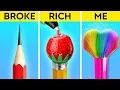 Download Lagu TANTANGAN MENGGAMBAR SUPER KAYA VS KAYA VS BROKEN || Trik Mudah oleh 123GO!