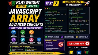 Playwright Tutorial Part 7 JavaScript Arrays Advanced Concepts Explained