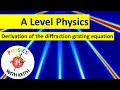 Deriving the diffraction grating equation A Level Physics