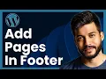 How To Add Pages In Footer In WordPress easy tutorial