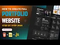 How to Make Portfolio Website Using HTML CSS JavaScript Personal Portfolio Website 2026