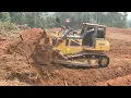 Download Lagu Great Project Strong Bulldozer Strength! Mountain Road Construction in Forestry