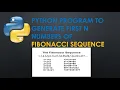 Python program to generate fibonacci sequence Python list Example-7