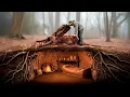 Lagu Building a Hidden Dugout Under a Stump. Warm secret shelter. Bushcraft Survival