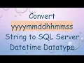 Convert yyyymmddhhmmss String to SQL Server Datetime Datatype